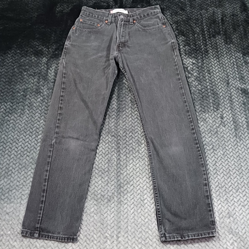 Vintage Levi's 505 Jeans Men's 28x29 Black Cotton Denim Straight Workwear Travel
